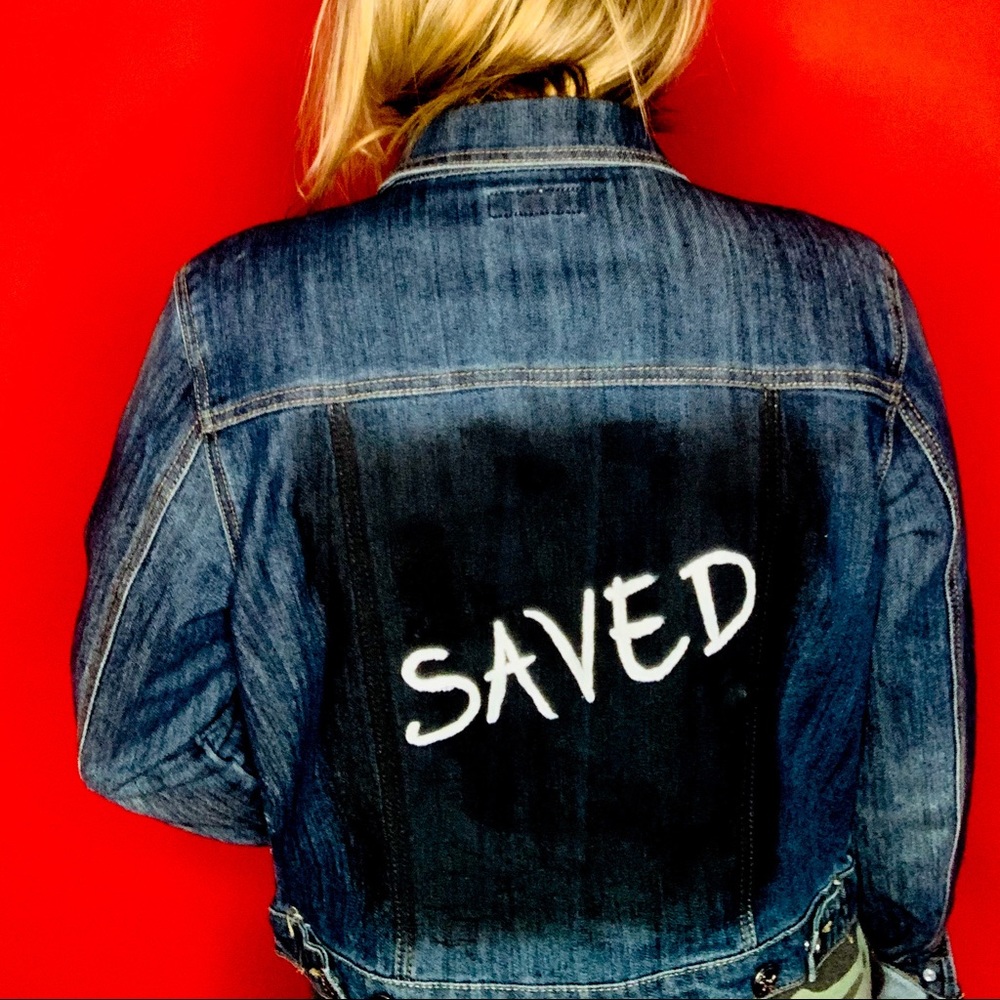 Hand painted denim jacket